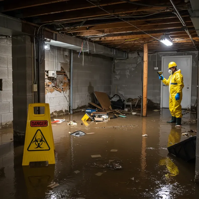 Flooded Basement Electrical Hazard in Kinder, LA Property